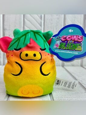 Cows Vs. Aliens #008 Moongo Mango Cow Collectible Bean Plush Toy Cepia 2023